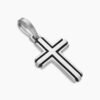 Deco Cross Pendant Sterling Silver