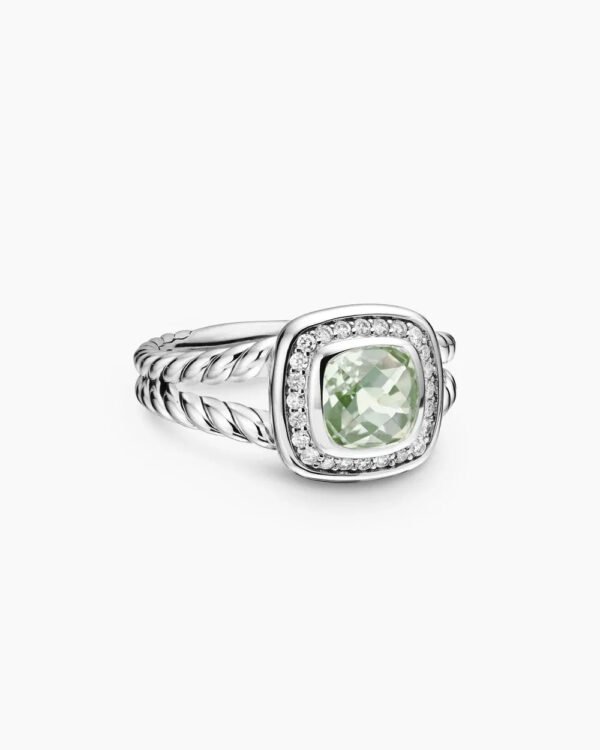 D74445D6-27CB-13ED-DF95-6660957AD06A.jpg Petite Albion® Ring Sterling Silver with Prasiolite and Diamonds - 6