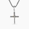 Petite X Cross Pendant Sterling Silver with 18K Yellow Gold, 19.5mm
