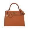 Kelly 28 Sellier Bag Gold Epsom Leather with Gold Hardware