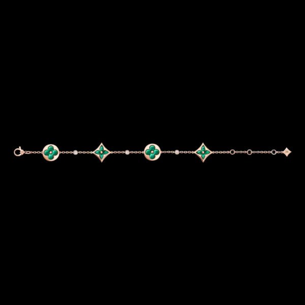 D9561F52-B61A-EF2D-80F7-FCEA74EF339F.jpg Color Blossom Bb Multi-Motif Bracelet, Pink Gold, Malachite And Diamonds