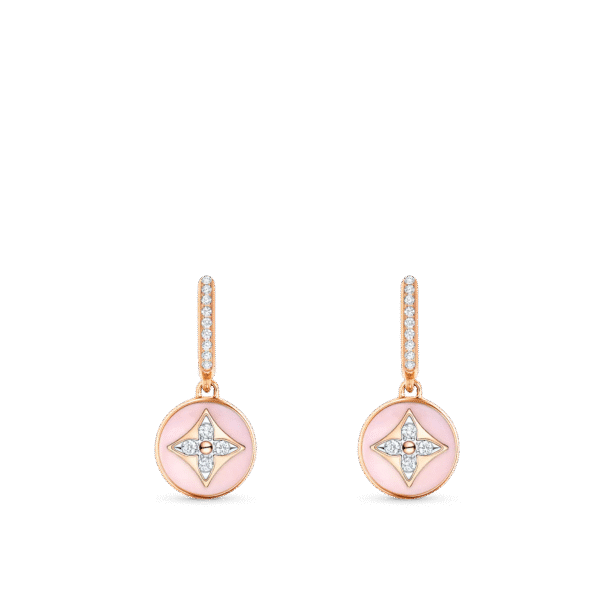 D981134A-3FFF-EAAC-E763-B9605FBAB1F6.png B Blossom Earrings, Pink Gold, White Gold, Pink Opal And Diamonds