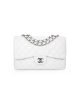 DA20B951-E18E-2BCB-78AC-8E176880B8E4.jpg CHANEL SMALL CLASSIC FLAP HANDBAG SILVER METAL