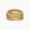 DAE8D1C1-B46D-75DA-814F-A0F9BDDFCBCD.jpg Pavé Crossover Five Row Ring 18K Yellow Gold with Diamonds - 6