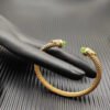 Cable Bracelet with Peridot & Diamond Accents  5mm