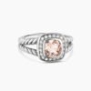 DC162206-0217-DB25-00C6-E913A337C37B.jpg Petite Albion Ring Sterling Silver with Morganite and Diamonds, 7mm