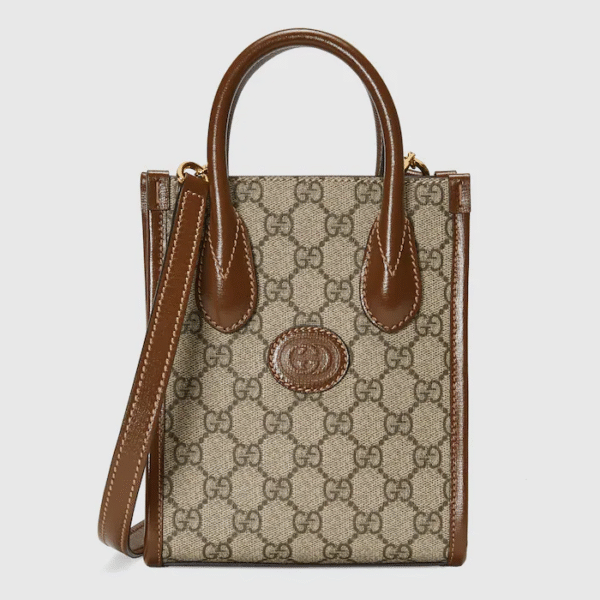 Mini tote bag with Interlocking