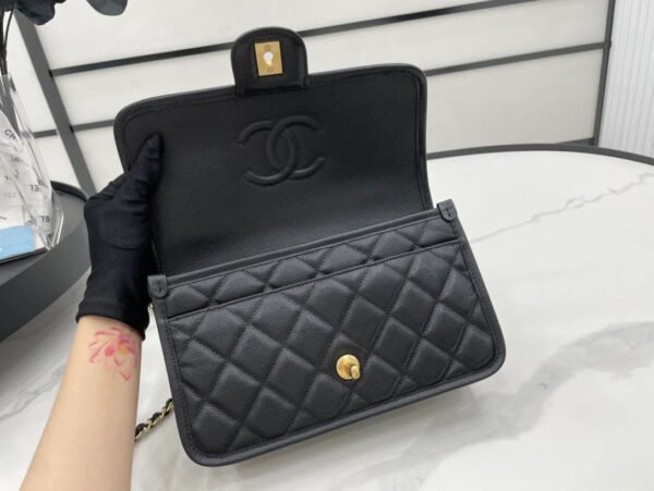 Chanel AS3653 22K Bag Black For Women, Women&rsquo;s Bags 9.8in/25cm