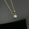 Color Blossom BB Star Pendant, Yellow Gold, Amazonite and Diamond - White gold