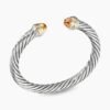 DD684DF0-EEEC-42B3-4AC0-0359A4B3D7E1.jpg Classic Cable Bracelet Sterling Silver with 14K Yellow Gold and Citrine, 7mm
