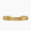 Chevron Cuff Bracelet 18K Yellow Gold, 9mm
