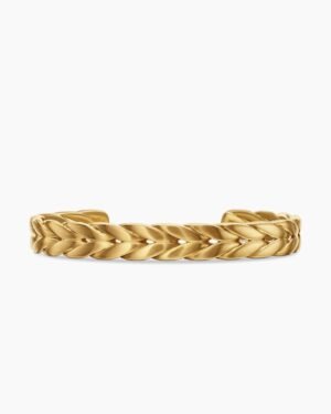 Chevron Cuff Bracelet 18K Yellow Gold, 9mm