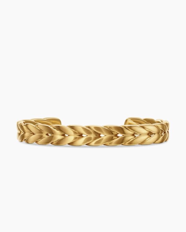 Chevron Cuff Bracelet 18K Yellow Gold, 9mm