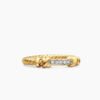 Petite Helena Wrap Band Ring 18K Yellow Gold with Diamonds - 6