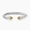 DEAD360C-6D19-691F-09C5-9CFAEA4E5C6D.jpg Classic Cable Bracelet Sterling Silver with 14K Yellow Gold and Citrine, 7mm