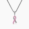 DFF1AE42-E481-10F8-FCA2-1F5A13AFFEF3.jpg Cable Collectibles® Ribbon Necklace Sterling Silver with Pink Enamel, 24.4mm