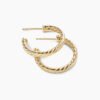 Cablespira&reg; Hoop Earrings 18K Yellow Gold, 3/4in