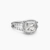 Petite Albion&reg; Ring Sterling Silver with White Topaz and Diamonds - 6
