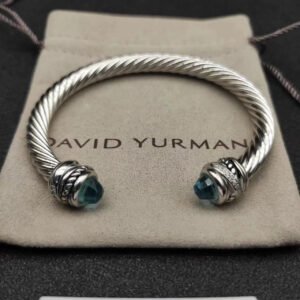 E0C2E5FA-AD7B-1223-487D-A1FE91377AA1.jpg Classic Cable Bracelet Sterling Silver with Blue Topaz and Diamonds, 7mm