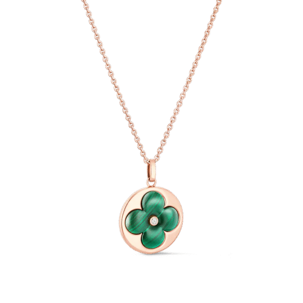 E131B70A-AD89-9CD2-E03F-97202A1AB74E.png Color Blossom XL Medallion, Pink Gold, Malachite and Diamond