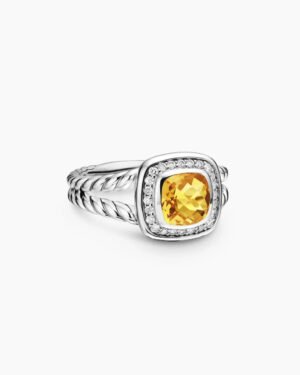 E2FC850F-CC30-456D-1B13-9051AB9263A6.jpg Petite Albion® Ring Sterling Silver with Citrine and Diamonds - 6