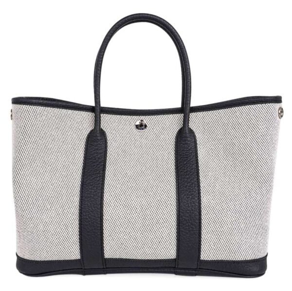 Bag Garden Party 30 Criss Cross Toile / Black Vache Country Leather