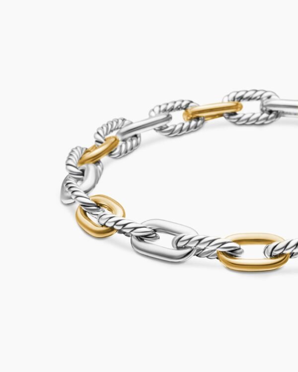 DY Madison&reg; Chain Bracelet Sterling Silver with 18K Yellow Gold