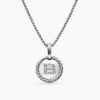 E608942C-99B8-0BFD-9550-B6A09B4BBA3B.jpg Initial Charm Necklace Sterling Silver with Diamond B