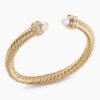 E7FE5F85-A3D3-6D04-2CCF-578369537E15.jpg Classic Cablespira Bracelet 18K Yellow Gold with Pearls and Diamonds, 7mm