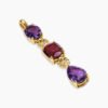 E85D26F0-B358-899F-6A04-C1CB80E97929.jpg Marbella Y Pendant 18K Yellow Gold with Amethyst and Rhodolite Garnet, 57.8mm