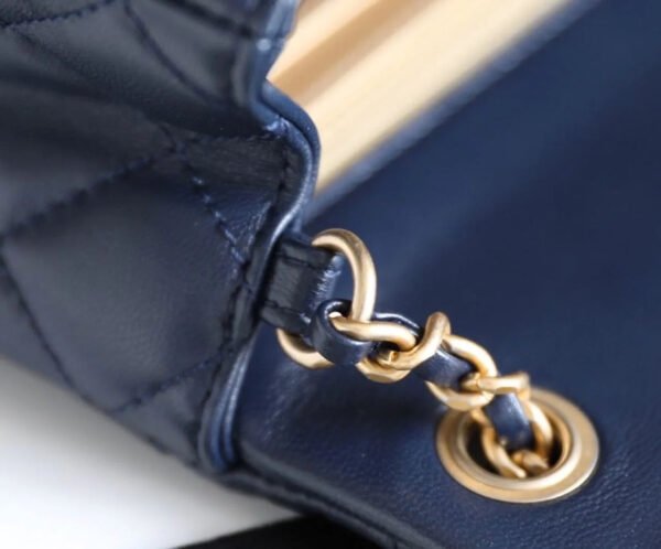 Chanel Mini Flap Bag With CC Ball On Strap Navy Blue For Women, Women&rsquo;s Handbags, Shoulder And Crossbody Bags 6.7in/17cm AS1786