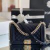Chanel Medium Boy Handbag Dark Blue For Women 9.8in/25cm A67086