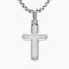 Deco Cross Pendant Sterling Silver
