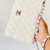 Chanel Small Classic Handbag White For Women, Women&rsquo;s Bags 9.1in/23cm