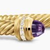 ED003A3E-E70B-BE3A-3301-FE8CD65FF69D.jpg Classic Cablespira Bracelet 18K Yellow Gold with Amethyst and Diamonds, 7mm