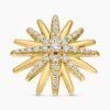 Starburst Stud Earrings 18K Yellow Gold with Diamonds, 19mm