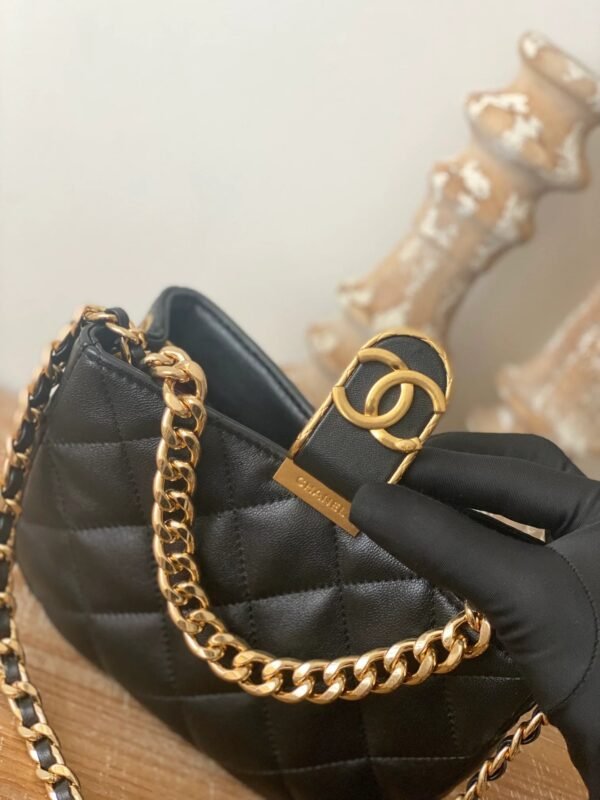 Chanel Small Hobo Bag Gold Hardware Black For Women, Women&rsquo;s Handbags, Shoulder Bags 7.5in/19cm