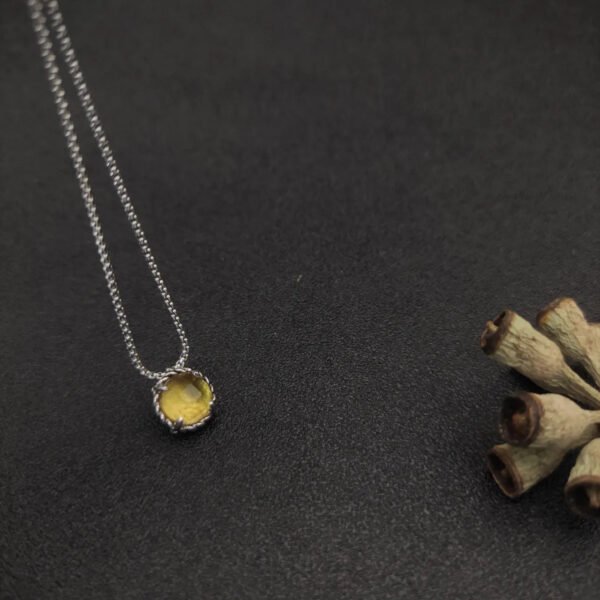 Petite Chatelaine&reg; Necklace Sterling Silver with Citrine, 10mm