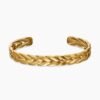 Chevron Cuff Bracelet 18K Yellow Gold, 9mm