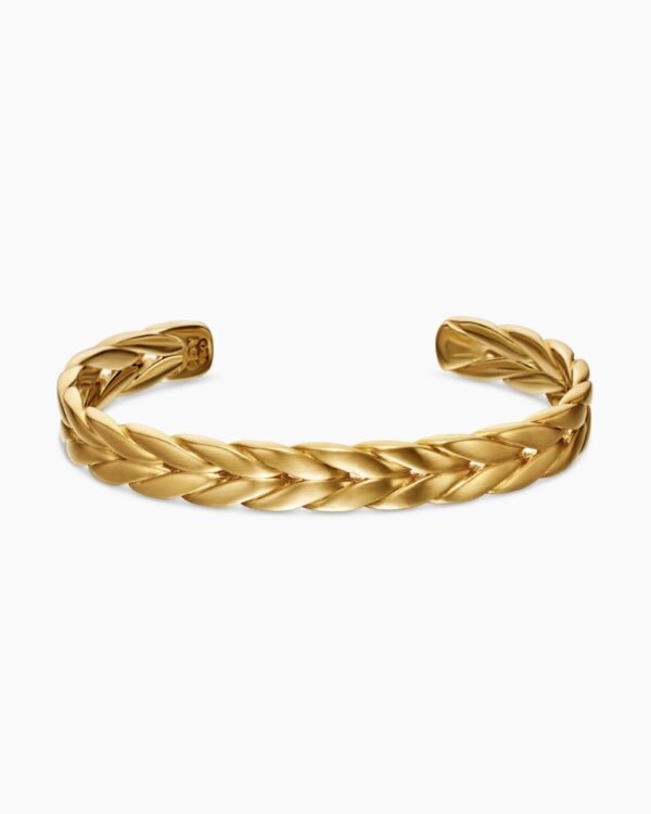 Chevron Cuff Bracelet 18K Yellow Gold, 9mm