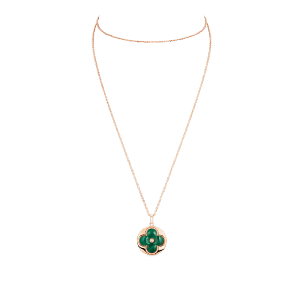 EFB0D976-EC05-6905-609F-F8345827780F.png Color Blossom XL Medallion, Pink Gold, Malachite and Diamond
