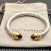 EFD8D752-41BA-9220-F3BE-D0375FCB747B.jpg Classic Cablespira® Bracelet Sterling Silver with 14K Yellow Gold,Rhodolite Garne and Diamonds, 7mm