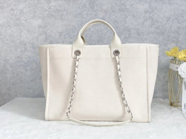 Chanel Small Shopping Bag Silver Hardware Cream For Women, Women&rsquo;s Handbags, Shoulder Bags 15.2in/39cm AS3257