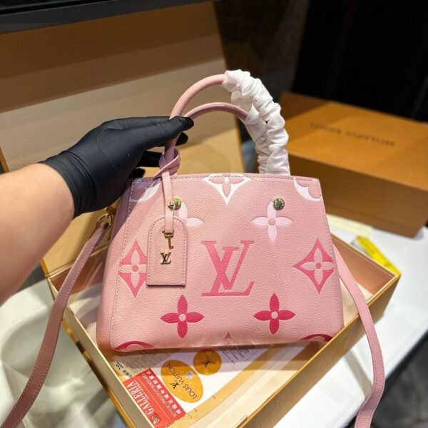 Bicolor Monogram Emplant Shoulder Bag