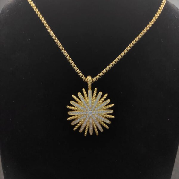 F10FC004-7651-B2A6-ACD0-79612C54E09E.jpg David Yurman 18K Yellow White Gold Diamond Large Starburst Pendant
