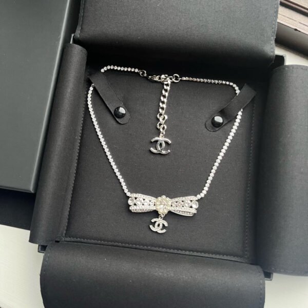 Crystal Bow Necklace Choker 23-24FW