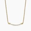 Petite Helena Wrap Station Necklace 18K Yellow Gold with Diamonds, 29mm