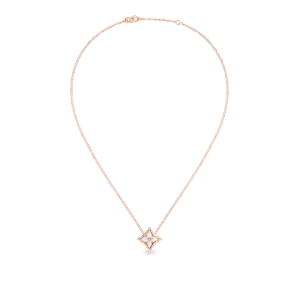 Color Blossom star pendant, pink gold and white mother-of-pearl