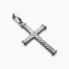 Cable Cross Pendant Sterling Silver