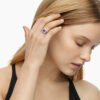 Petite Albion&reg; Ring Sterling Silver with Amethyst and Diamonds - 6